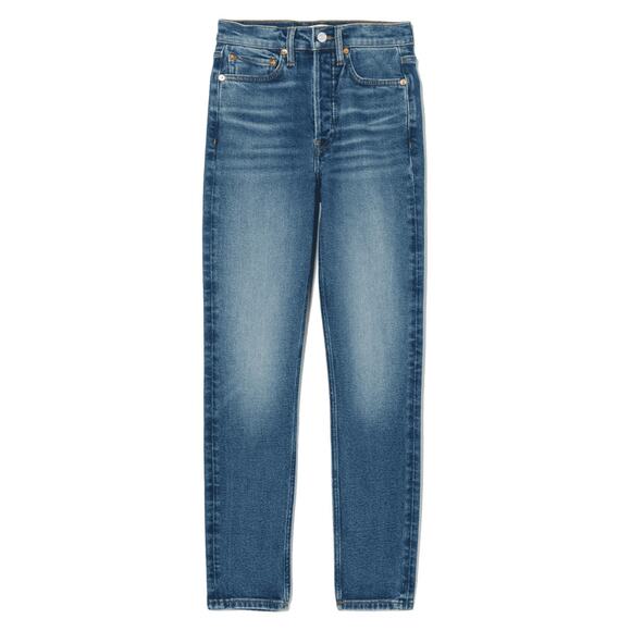 RE/DONE 90s High Rise Ankle Crop - 29 - Cadet Indigo - Picture 1 of 5